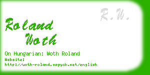 roland woth business card